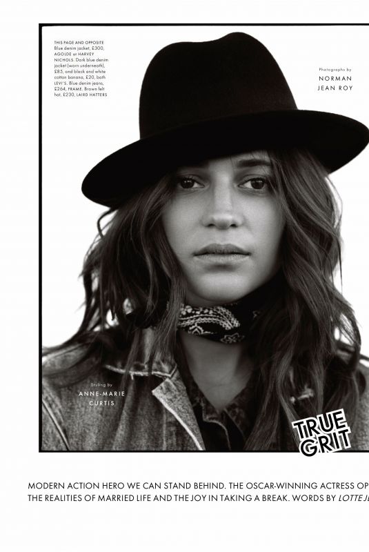 ALICIA VIKANDER in Elle Magazine, April 2018
