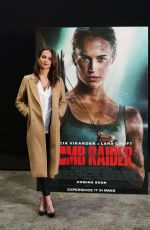 ALICIA VIKANDER Unveils Tomb Raider Escape Room in London 03/04/2018