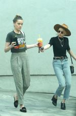 AMBER and WHITNEY HEARD Out for Lunch in Los Angeles 03/12/2018