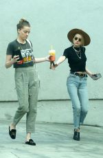 AMBER and WHITNEY HEARD Out for Lunch in Los Angeles 03/12/2018