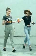 AMBER and WHITNEY HEARD Out for Lunch in Los Angeles 03/12/2018