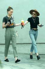 AMBER and WHITNEY HEARD Out for Lunch in Los Angeles 03/12/2018