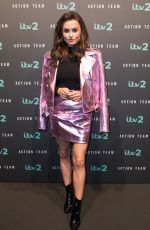 AMBER DAVIES at ITV2 Action Team Press Launch in London 01/03/2018