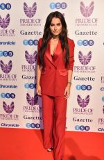 AMBER DAVIES at Pride of the North East Awards in Newcastle 03/27/2018