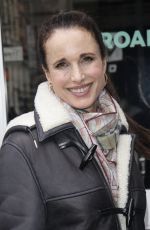 ANDIE MACDOWELL Arrives at Build Studios in New York 03/30/2018