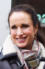 ANDIE MACDOWELL Arrives at Build Studios in New York 03/30/2018