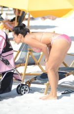 ANDREA CALLE in Bikini on the Beach in Miami 03/21/2018