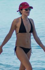 ANDREA CORR in Black Bikini at a Beach in Bridgetown 03/24/2018