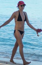 ANDREA CORR in Black Bikini at a Beach in Bridgetown 03/24/2018