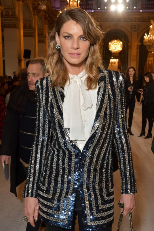 ANGELA LINDVALL at Balmain Fashion Show at Paris Fashion Week 03/02/2018