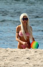 ANGELIQUE FRENCHY MORGAN in Bikini at a Beach in Malibu 03/06/2018