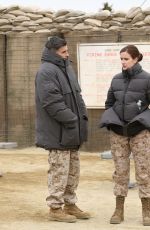 ANNA WOOD on the Set of The Code in New York 03/20/2018