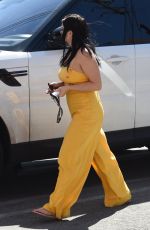 ARIEL WINTER in Yellow Jumpsuit at a Studio in Los Angeles 03/29/2018