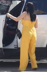 ARIEL WINTER in Yellow Jumpsuit at a Studio in Los Angeles 03/29/2018