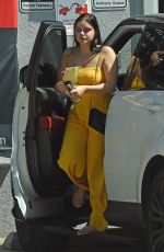 ARIEL WINTER in Yellow Jumpsuit at a Studio in Los Angeles 03/29/2018