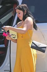ARIEL WINTER in Yellow Jumpsuit at a Studio in Los Angeles 03/29/2018
