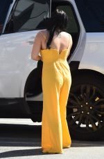 ARIEL WINTER in Yellow Jumpsuit at a Studio in Los Angeles 03/29/2018