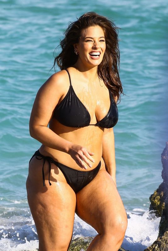 ASHLEY GRAHAM in Bikini and Swimsuit on the Set of a Photoshoot in Miami 03/14/2018