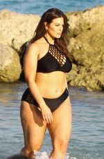 ASHLEY GRAHAM in Bikini and Swimsuit on the Set of a Photoshoot in Miami 03/14/2018