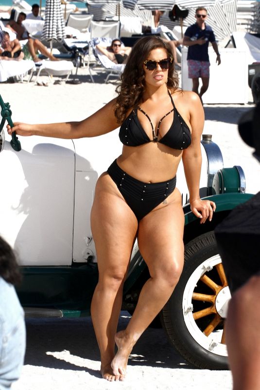 ASHLEY GRAHAM in Bikinis on the Set of a Photoshoot in Miami 03/15/2018