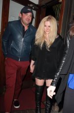 AVRIL LAVIGNE at Madeo Restaurant in West Hollywood 03/07/2018