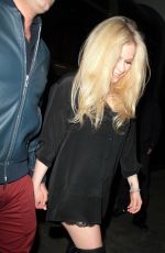 AVRIL LAVIGNE at Madeo Restaurant in West Hollywood 03/07/2018