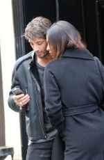 BELEN RODRIGUEZ and Andrea Lannone Leaves Their Hotel in Paris 03/21/2018