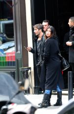 BELEN RODRIGUEZ and Andrea Lannone Leaves Their Hotel in Paris 03/21/2018