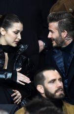 BELLA HADID and David Beckham Paris Saint-Germain vs Real Madrid Game in Paris 03/06/2018