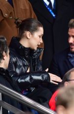 BELLA HADID and David Beckham Paris Saint-Germain vs Real Madrid Game in Paris 03/06/2018