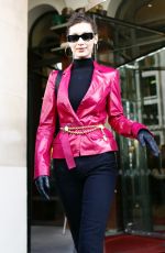 BELLA HADID at Cafe De Flore in Paris 03/03/2018