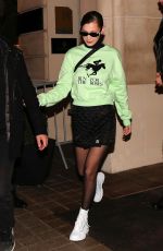 BELLA HADID Leaves Her Hotel in Paris 03/03/2018