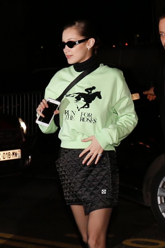 BELLA HADID Leaves Her Hotel in Paris 03/03/2018