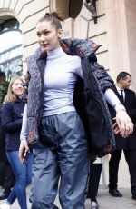 BELLA HADID Leaves Her Hotel in Paris 03/05/2018