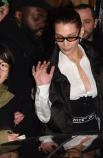 BELLA HADID Leaves Off-white Show at Paris Fashion Week 03/01/2018