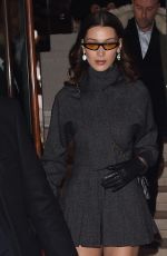 BELLA HADID Leaves Royal Monceau Hotel in Paris 03/01/2018