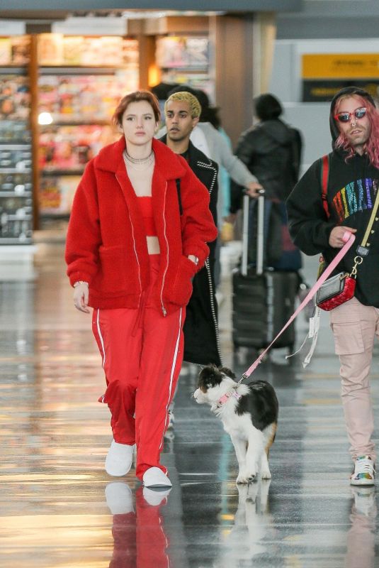 BELLA THORNE and Mod Sun at JFK Airport in New York 03/20/2018