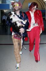 BELLA THORNE and Mod Sun at JFK Airport in New York 03/23/2018