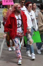 BELLA THORNE and Mod Sun Marches at Anti-gun March for Our Lives Rally in Los Angeles 03/24/2018