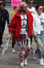 BELLA THORNE and Mod Sun Marches at Anti-gun March for Our Lives Rally in Los Angeles 03/24/2018
