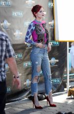 BELLA THORNE on the Set of Extra in Studio City 03/27/2018