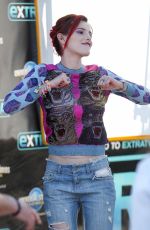 BELLA THORNE on the Set of Extra in Studio City 03/27/2018