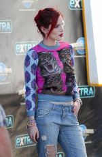 BELLA THORNE on the Set of Extra in Studio City 03/27/2018