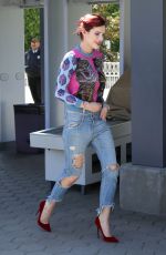 BELLA THORNE on the Set of Extra in Studio City 03/27/2018