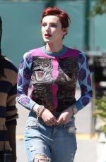 BELLA THORNE on the Set of Extra in Studio City 03/27/2018
