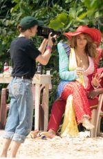 BEYONCE and Jay-Z on the Set of a Video at a Beach in Jamaica 03/22/2018
