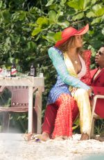 BEYONCE and Jay-Z on the Set of a Video at a Beach in Jamaica 03/22/2018