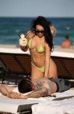 BRE TIESI in Bikini on the Beach in Miami 02/28/2018