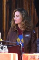 BRIE LARSON at Captain Marvel Set in Los Angeles 03/29/2018