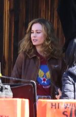 BRIE LARSON at Captain Marvel Set in Los Angeles 03/29/2018